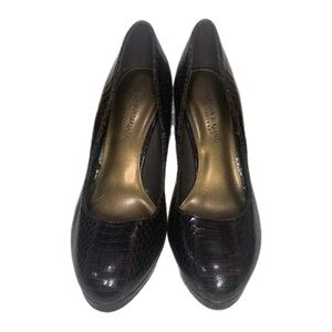 Christian Siriano Size 8 1/2 Heels Snake Animal Skin Elegant 4 inches Heels